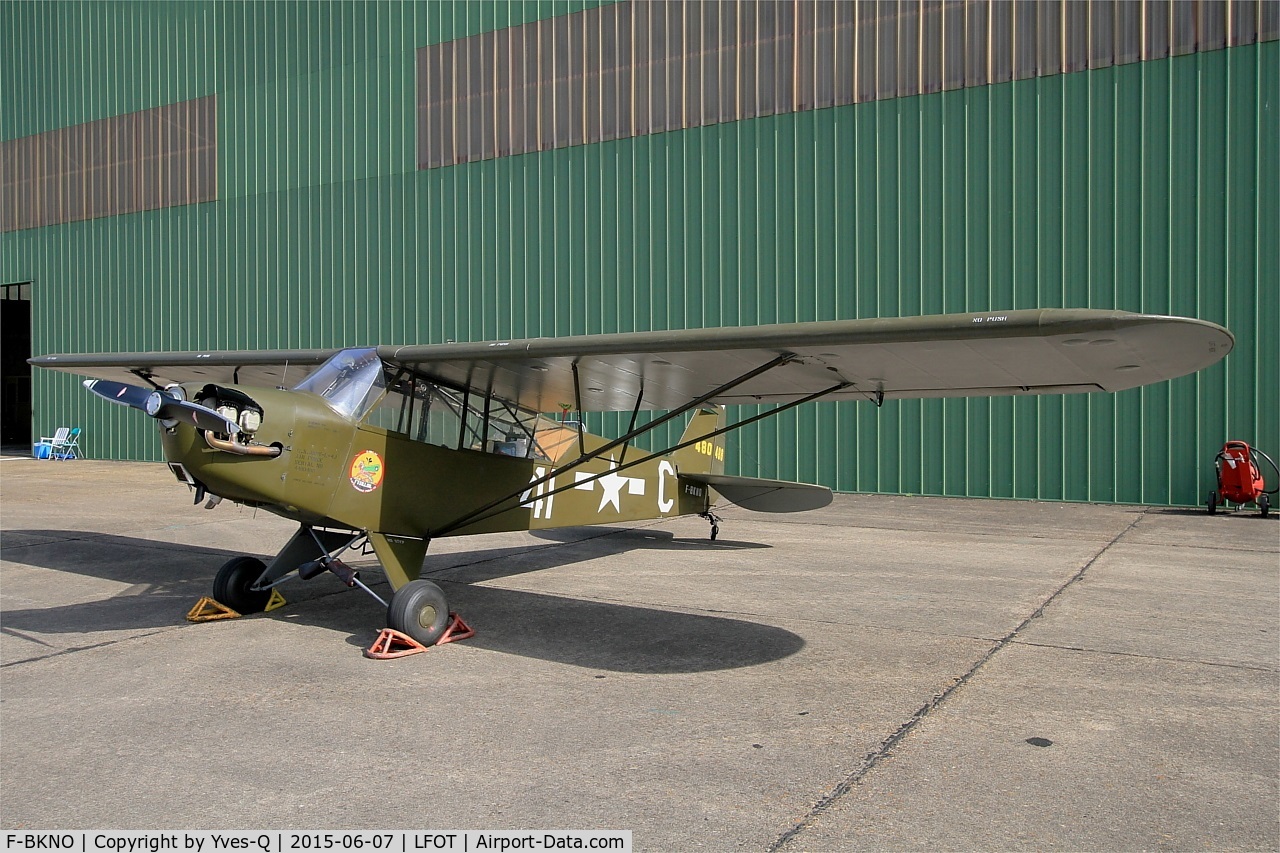 F-BKNO, 1944 Piper L-4J Grasshopper (J3C-65D) C/N 12784, Piper L-4J Grasshopper, Static display, Tours-St Symphorien Air Base 705 (LFOT-TUF) Open day 2015