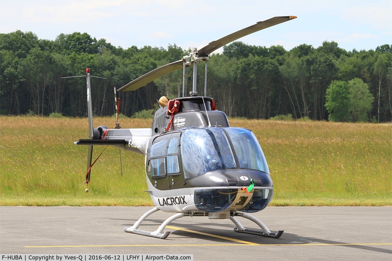 F-HUBA, 1988 Bell 206B JetRanger III C/N 3881, Bell 206B JetRanger III, Parking area, Moulins - Montbeugny Airport (LFHY-XMU)
