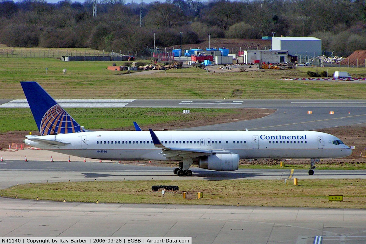 N41140, 2000 Boeing 757-224 C/N 30353, Boeing 757-224ET [30353] (Continental Airlines) Birmingham Int'l~G 28/03/2006