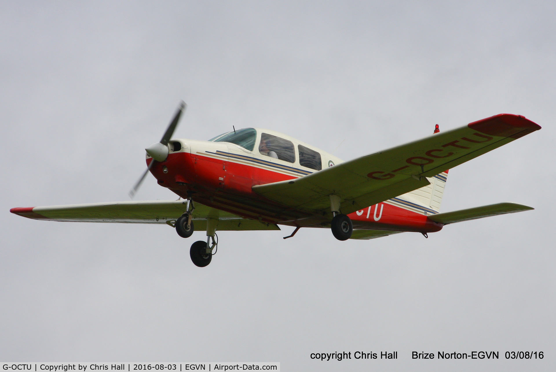 G-OCTU, 1989 Piper PA-28-161 Cadet C/N 2841280, at RAF Brize Norton