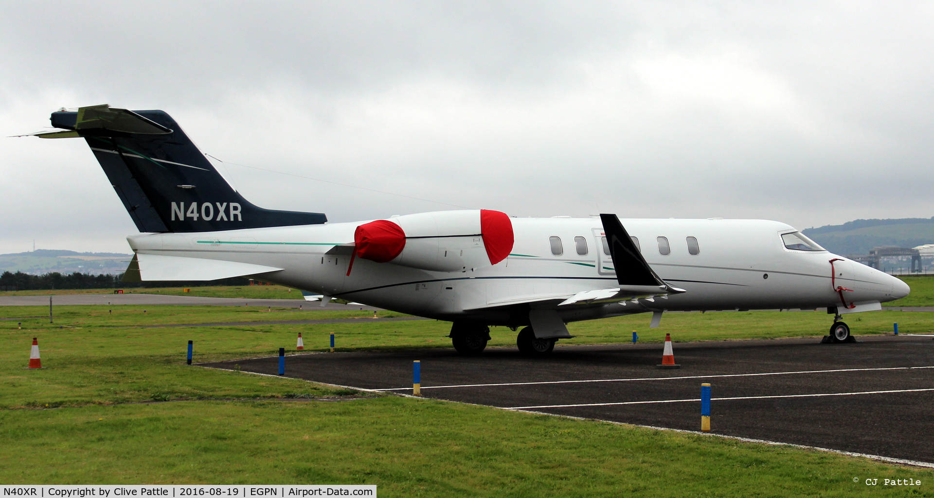N40XR, 2005 Learjet 45 C/N 2028, A welcome visitor to Dundee EGPN