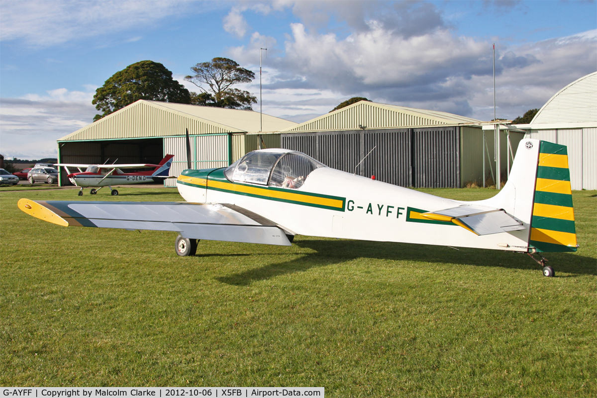 G-AYFF, 1971 Rollason Druine D-62B Condor C/N RAE/647, Rollason Druine D-62B Condor, Fishburn Airfield, October 6th 2012.