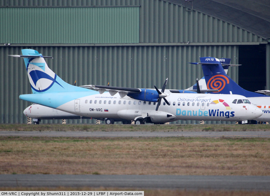OM-VRC, 1992 ATR 72-202 C/N 307, Stored @ LFBF since his demise... additional 'Ostrava Airport' patch