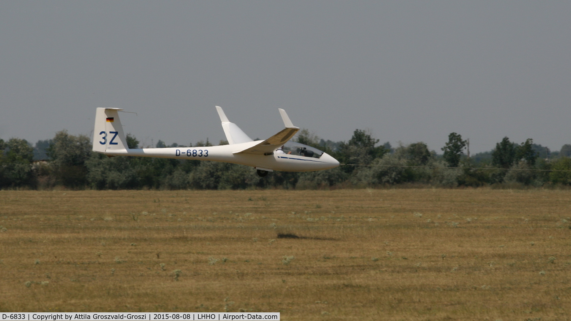 D-6833, 1979 Rolladen-Schneider LS-3a C/N 3338, Hajdúszoboszló Airport, Hungary - 60. Hungary Gliding National Championship and third Civis Thermal Cup, 2015