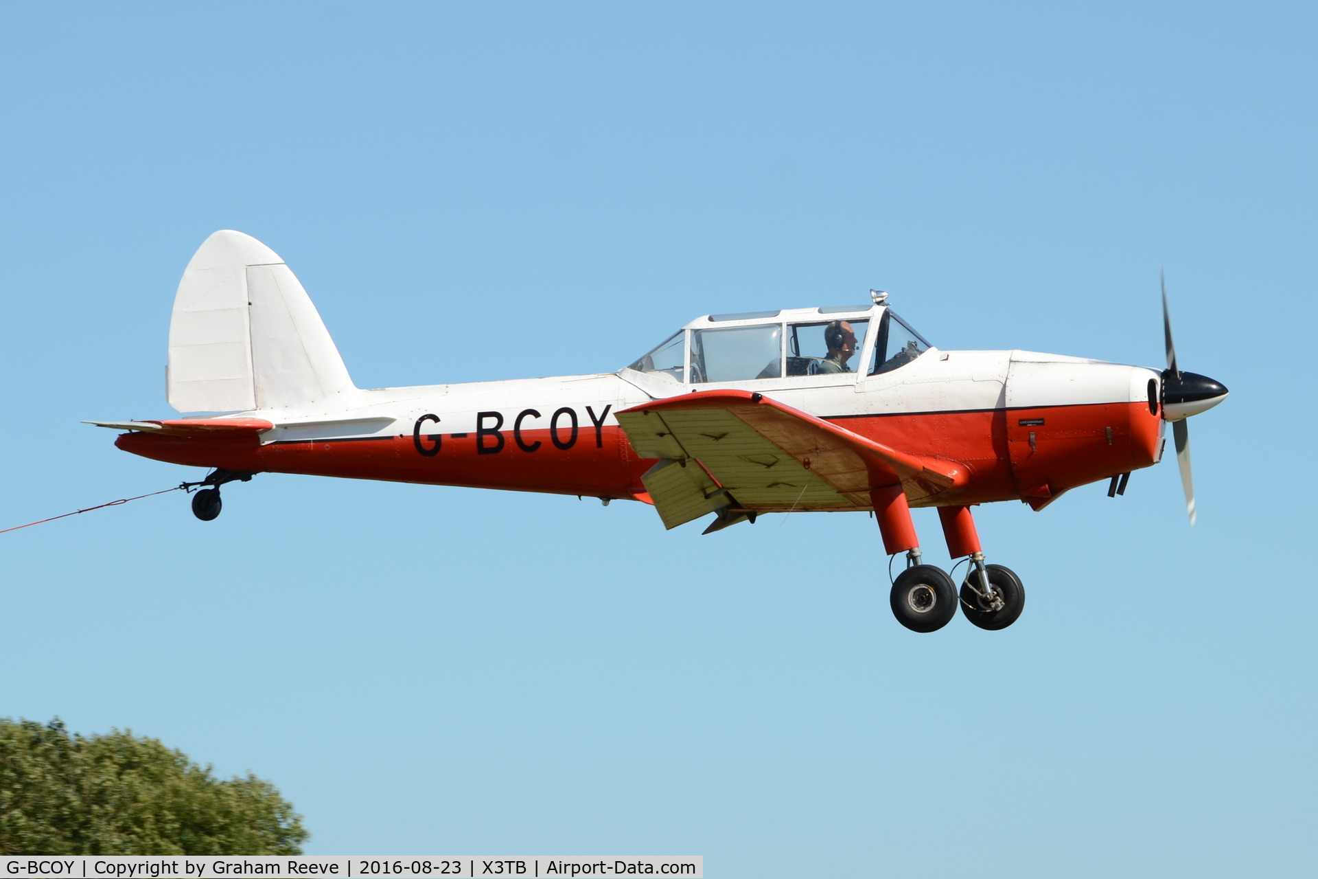 G-BCOY, 1950 De Havilland DHC-1 Chipmunk 22 (Lycoming) C/N C1/0212, Landing at Tibenham.
