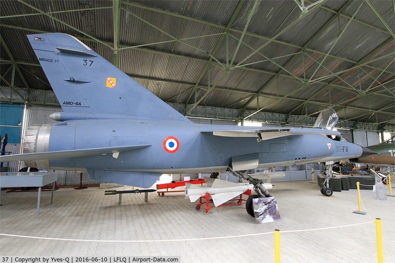 37, Dassault Mirage F.1C C/N 37, Dassault Mirage F1C, Musée Européen de l'Aviation de Chasse, Montélimar-Ancône airfield (LFLQ)
