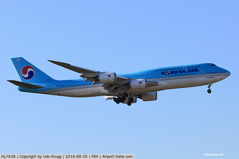HL7638, 2016 Boeing 747-8B5 C/N 60408, HL7638 Korean Airlines at FRA