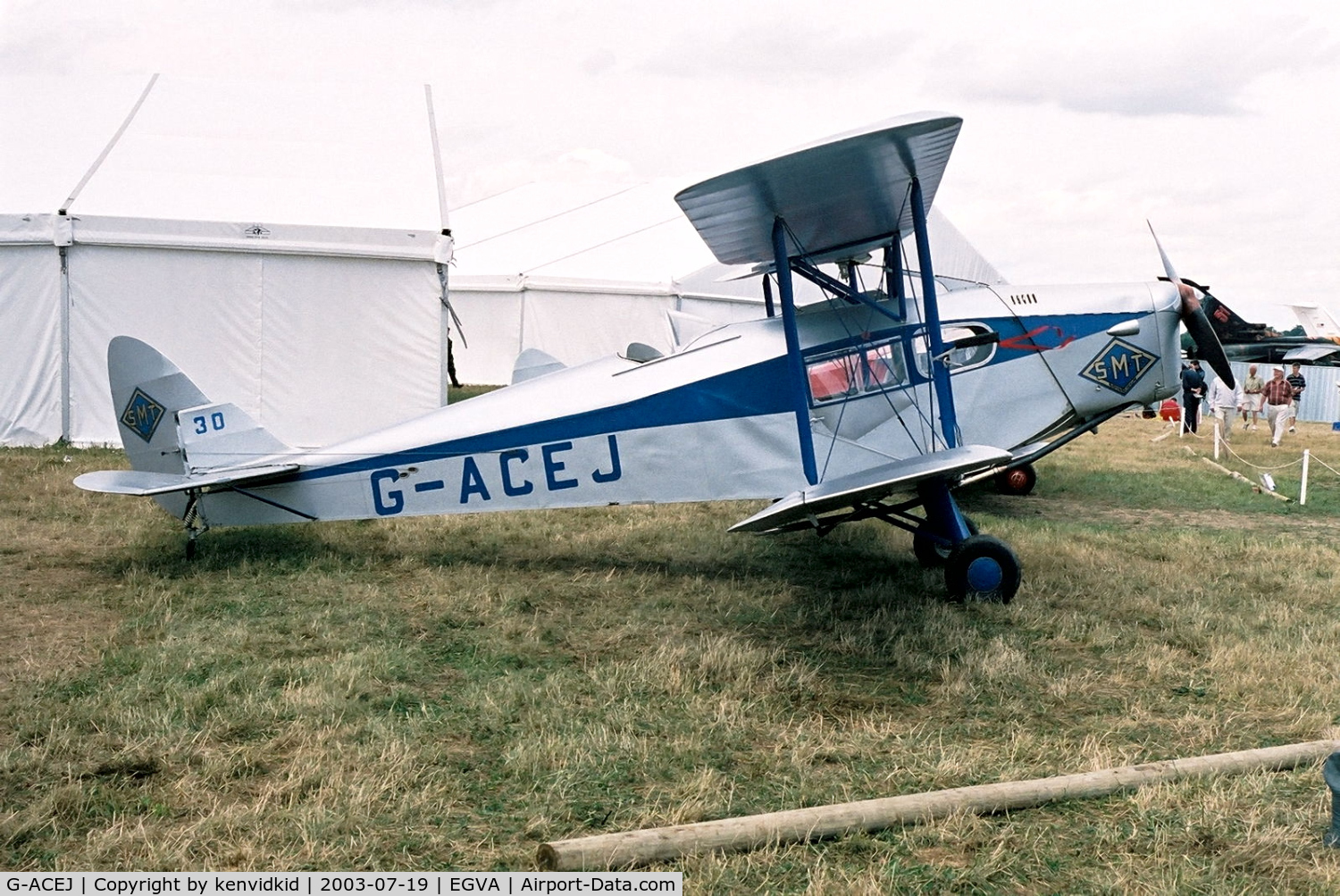 G-ACEJ, 1933 De Havilland DH.83 Fox Moth C/N 4069, In the 100 Years of Flight enclave at RIAT.