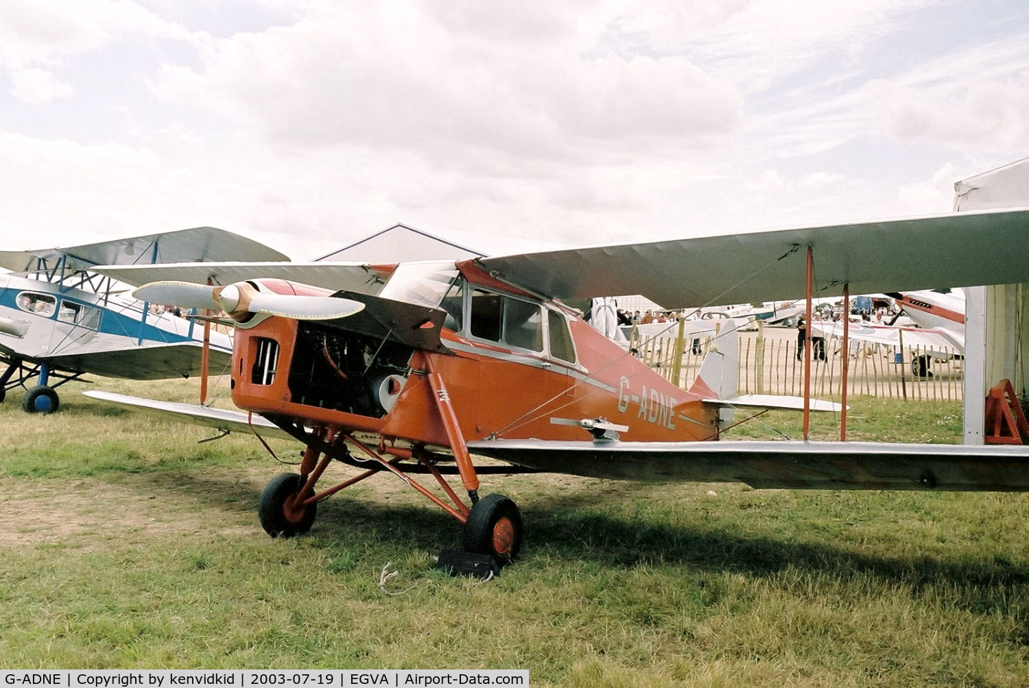 G-ADNE, 1936 De Havilland DH.87B Hornet Moth C/N 8089, In the 100 Years of Flight enclave at RIAT.
