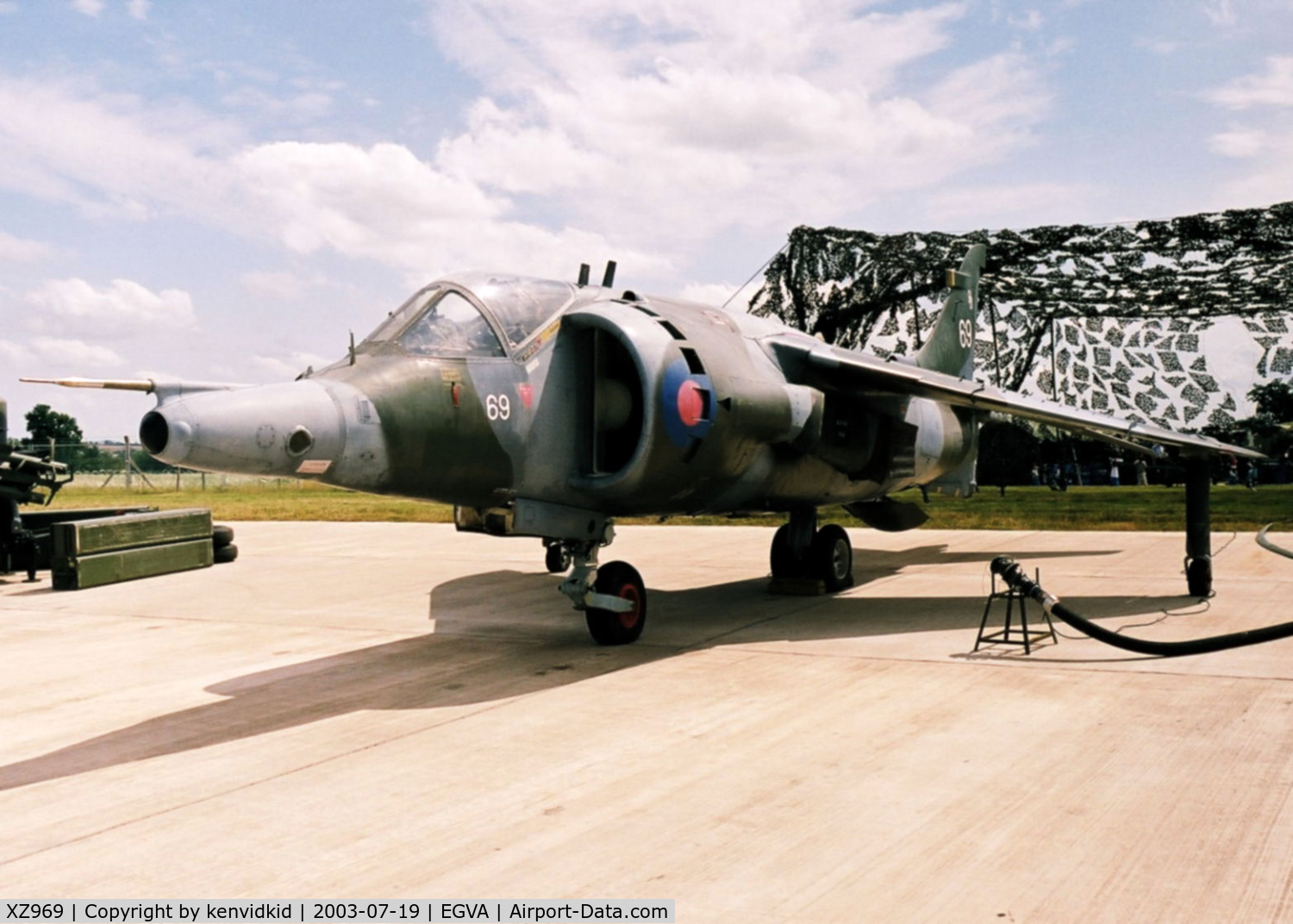 XZ969, British Aerospace Harrier GR.3 C/N 712205, In the 100 Years of Flight enclave at RIAT.