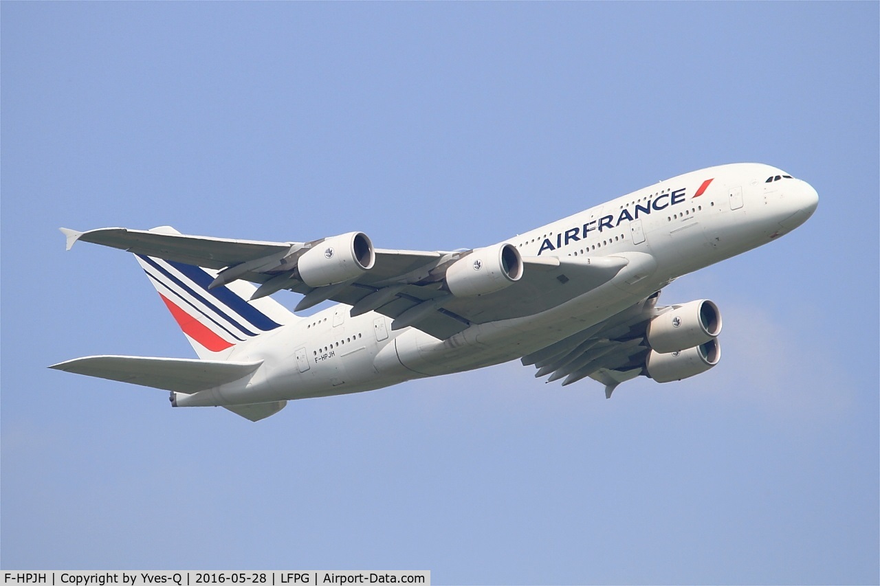 F-HPJH, 2011 Airbus A380-861 C/N 099, Airbus A380-861, Take off rwy 06R, Roissy Charles De Gaulle airport (LFPG-CDG)