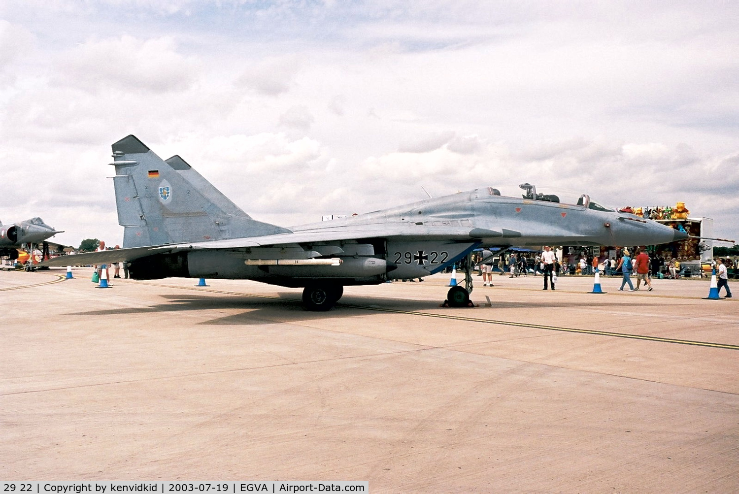 29 22, 1988 Mikoyan-Gurevich MiG-29GT C/N N50903006448, Luftwaffe at RIAT.