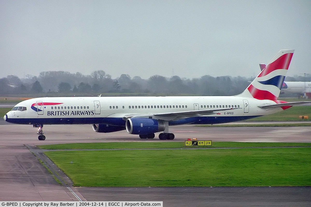G-BPED, 1991 Boeing 757-236ET C/N 25059, G-BPED   Boeing 757-236 [25059] (British Airways) Manchester-Ringway~G 14/12/2004