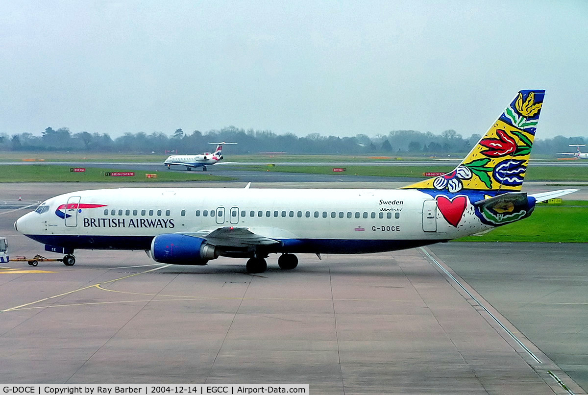 G-DOCE, 1991 Boeing 737-436 C/N 25350, Boeing 737-436 [25350] (British Airways) Manchester-Ringway~G 14/12/2004