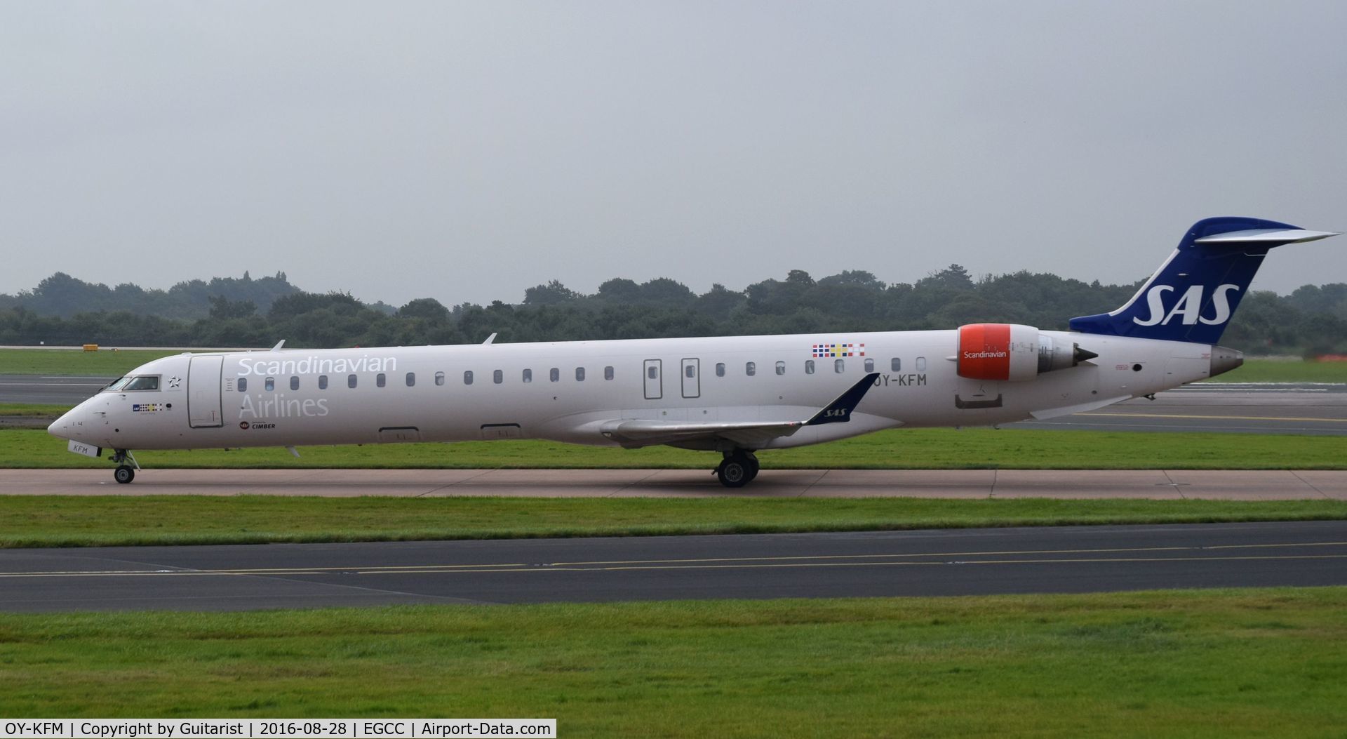 OY-KFM, 2010 Bombardier CRJ-900LR (CL-600-2D24) C/N 15250, At Manchester