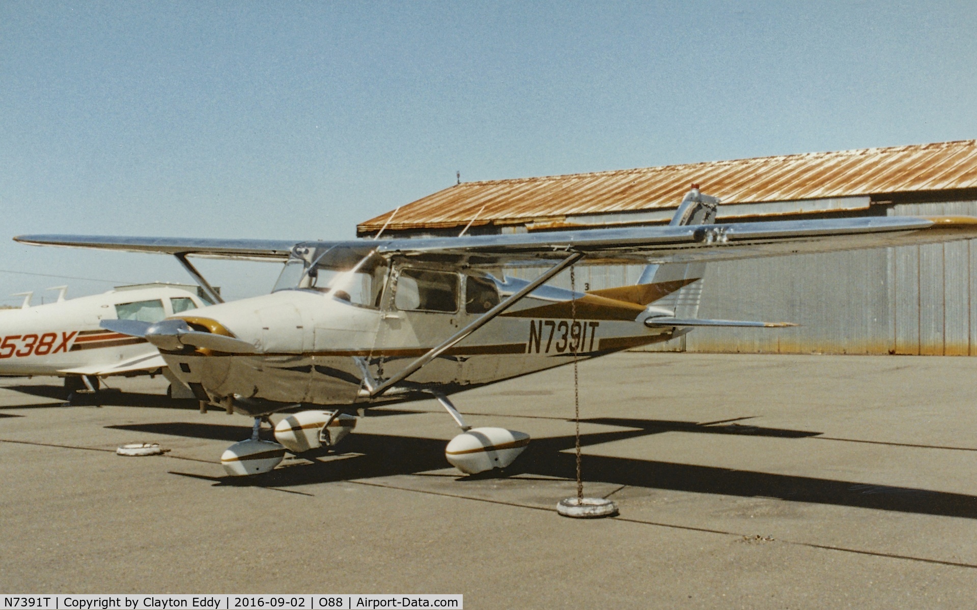 N7391T, 1959 Cessna 172A C/N 46991, N7391T at the Rio Vista Airport in California.