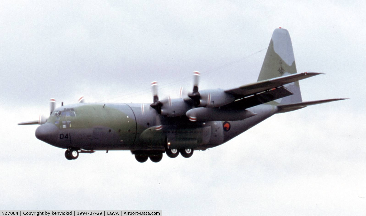 NZ7004, 1969 Lockheed C-130H Hercules C/N 382-4312, Royal New Zealand Air Force arriving for RIAT.