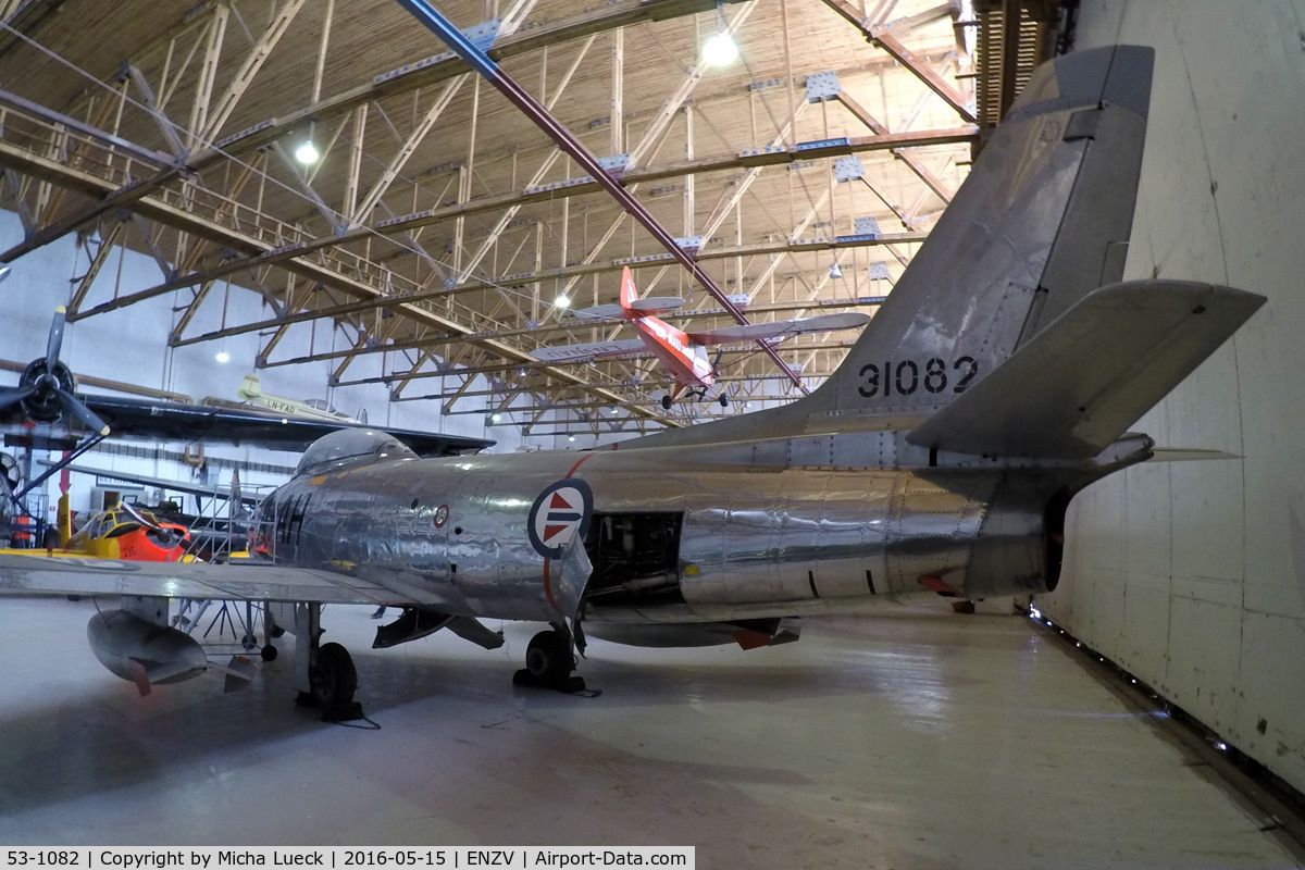 53-1082, 1953 North American F-86F Sabre C/N 202-11, At the Flyhistorisk Museum in Stavanger