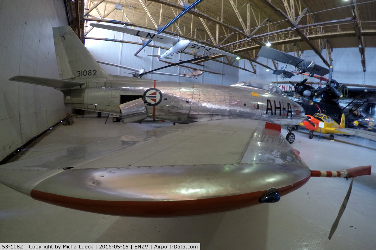 53-1082, 1953 North American F-86F Sabre C/N 202-11, At the Flyhistorisk Museum in Stavanger