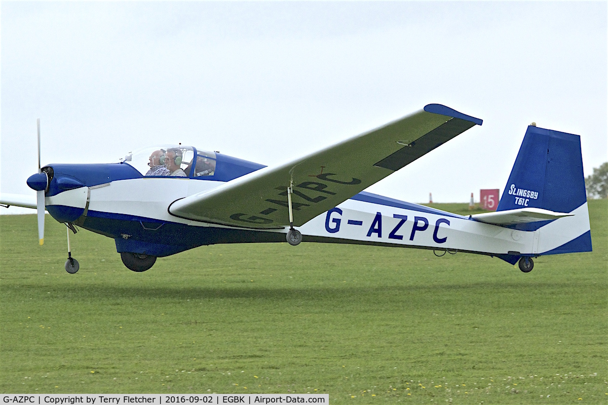 G-AZPC, 1972 Slingsby T-61C Falke C/N 1767, At 2016 LAA Rally at Sywell