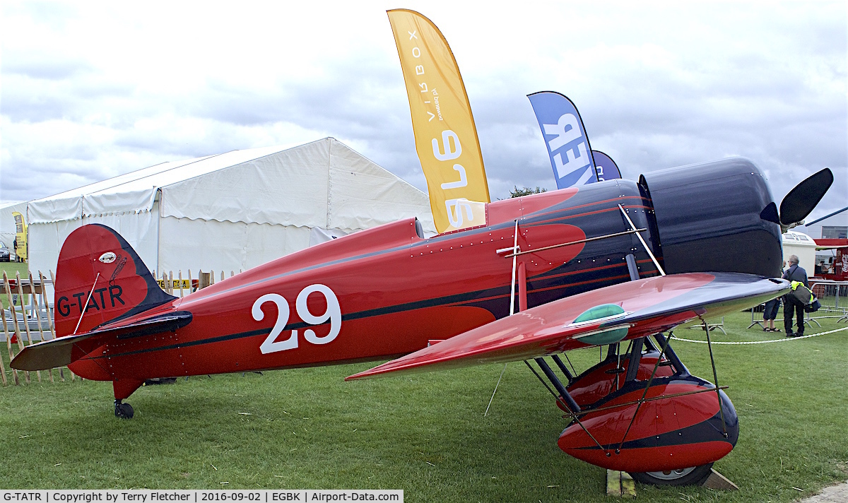 G-TATR, 2012 Travel Air Type R Racer Replica C/N LAA 362-14892, At 2016 LAA Rally at Sywell