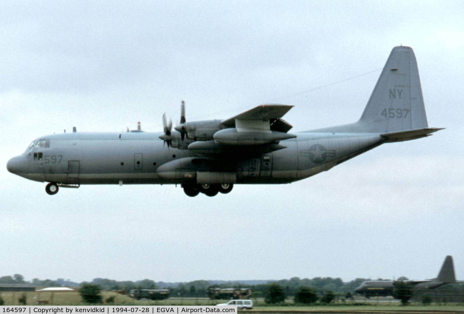 164597, Lockheed KC-130T-30 Hercules C/N 382-5260, US Marines arriving at RIAT.