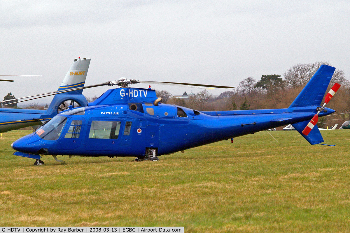 G-HDTV, 1983 Agusta A-109A-2 C/N 7266, Agusta A-109A-2 [7266] (Castle Air) Cheltenham Racecourse~G 13/03/2008