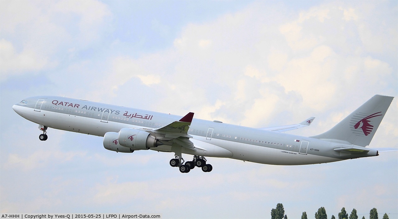 A7-HHH, 2003 Airbus A340-541 C/N 495, Airbus A340-541, Take off rwy 24, Paris-Orly airport (LFPO-ORY)