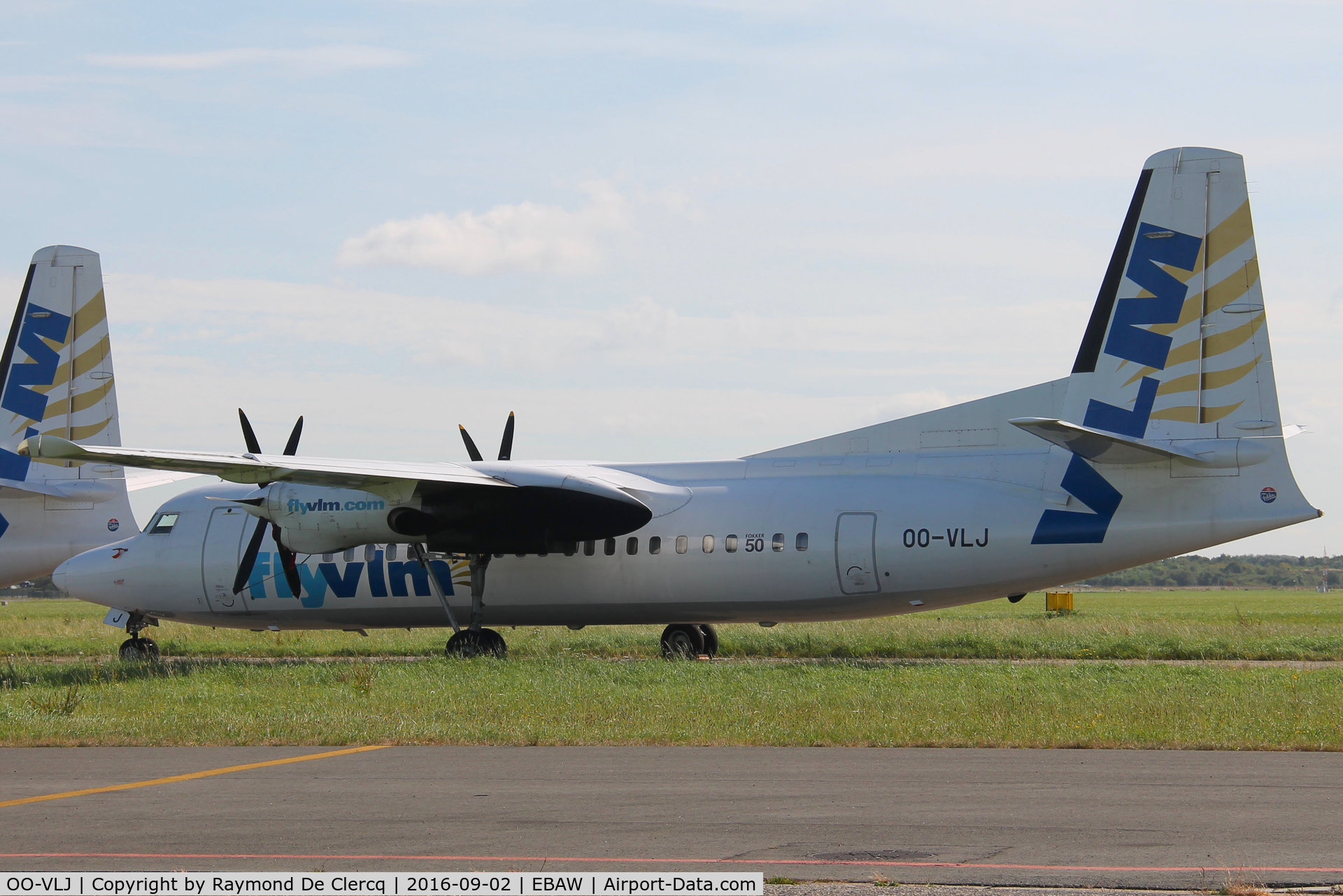 OO-VLJ, 1987 Fokker 50 C/N 20105, Out of service since 2016-06-22 ( bankcruptcy VLM )