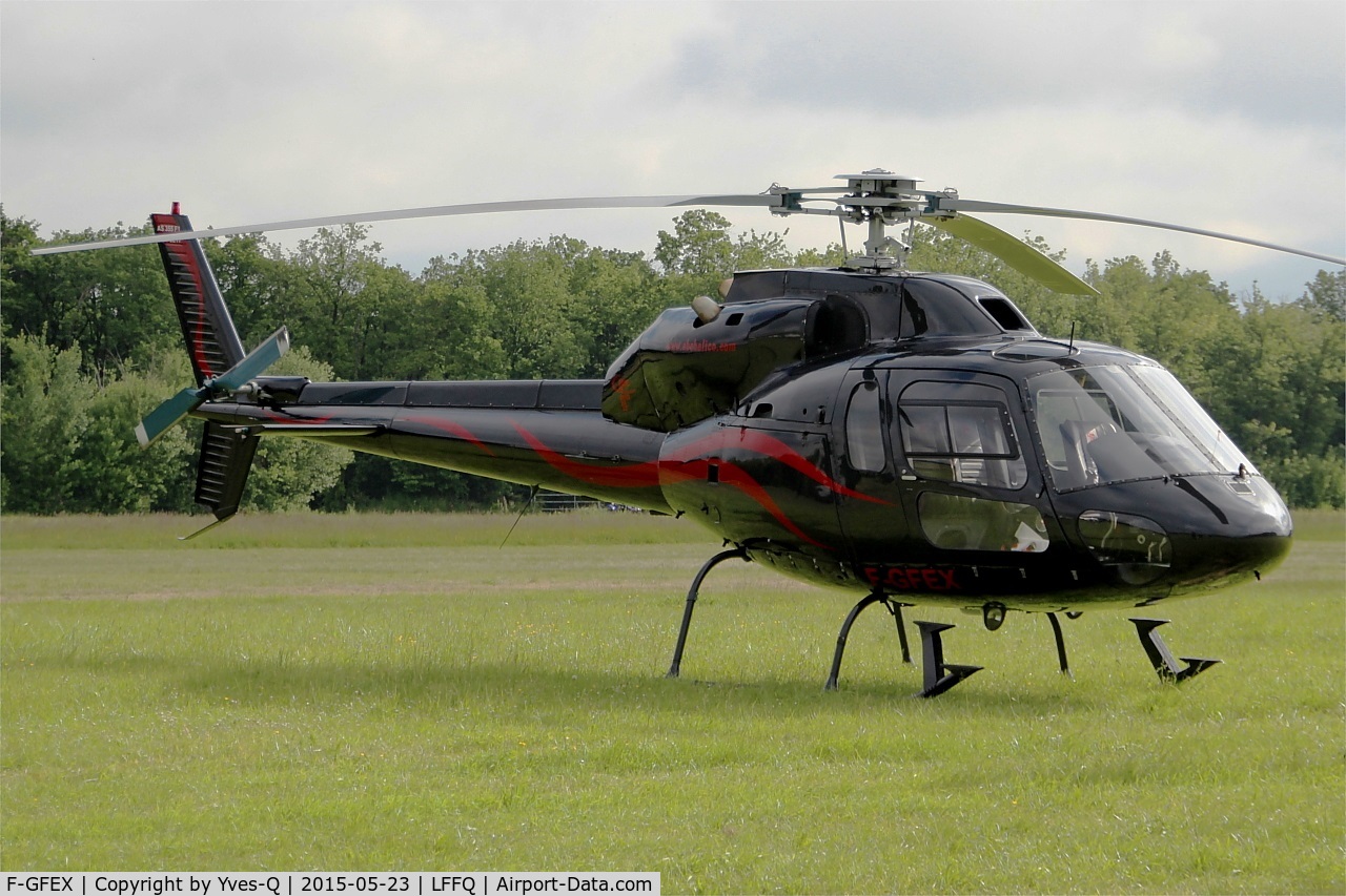 F-GFEX, Eurocopter AS-355F-1 Ecureuil 2 C/N 5217, Eurocopter AS-355F-1, Static display, La Ferté-Alais airfield (LFFQ) Airshow 2015