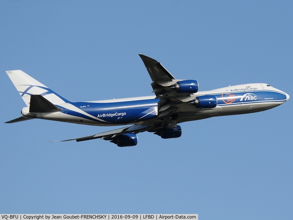 VQ-BFU, 2014 Boeing 747-83QF C/N 60117, RU9228 take off runway 05