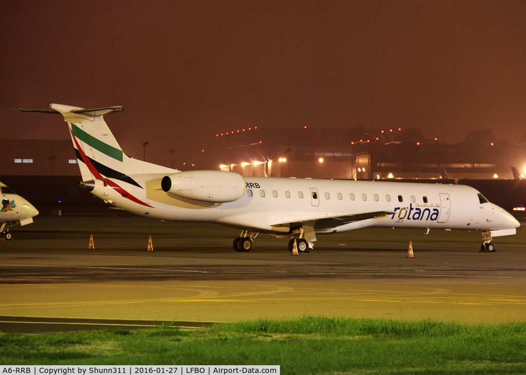A6-RRB, 2001 Embraer EMB-145MP (ERJ-145MP) C/N 145419, Parked at the Old Terminal