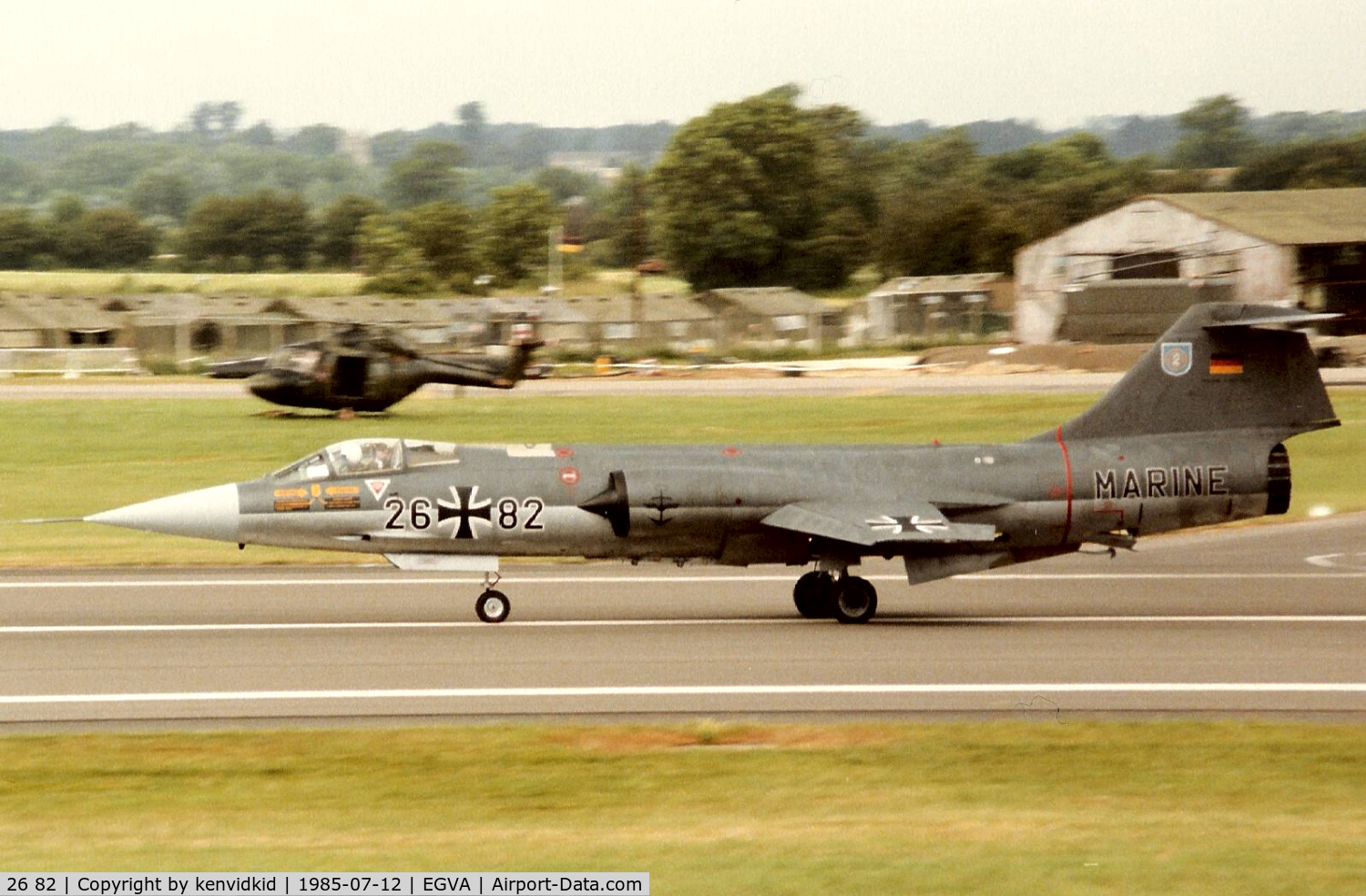 26 82, Lockheed F-104G Starfighter C/N 683-7428, German Navy arriving at IAT.