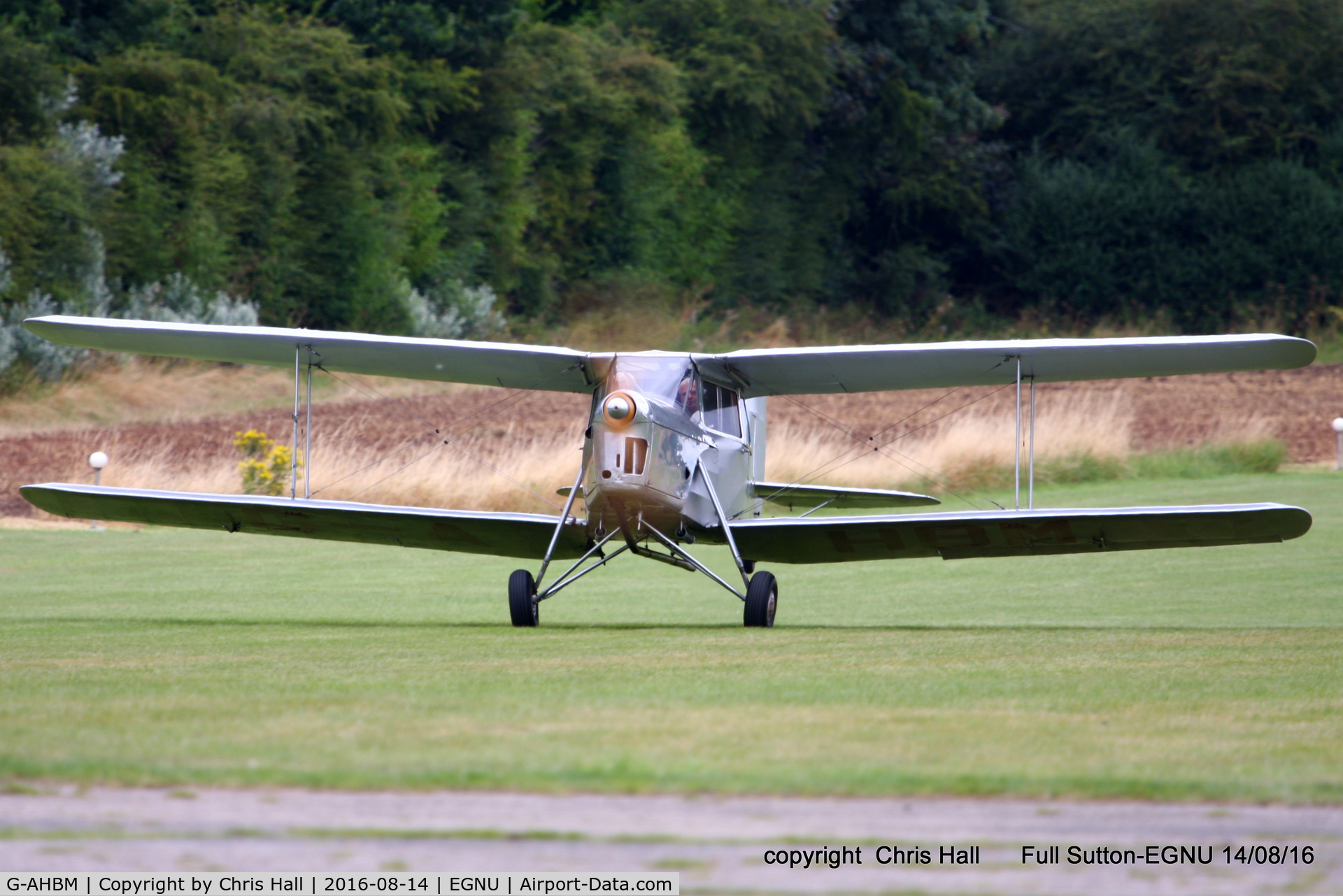 G-AHBM, 1935 De Havilland DH.87B Hornet Moth C/N 8126, at the LAA Vale of York Strut fly-in, Full Sutton