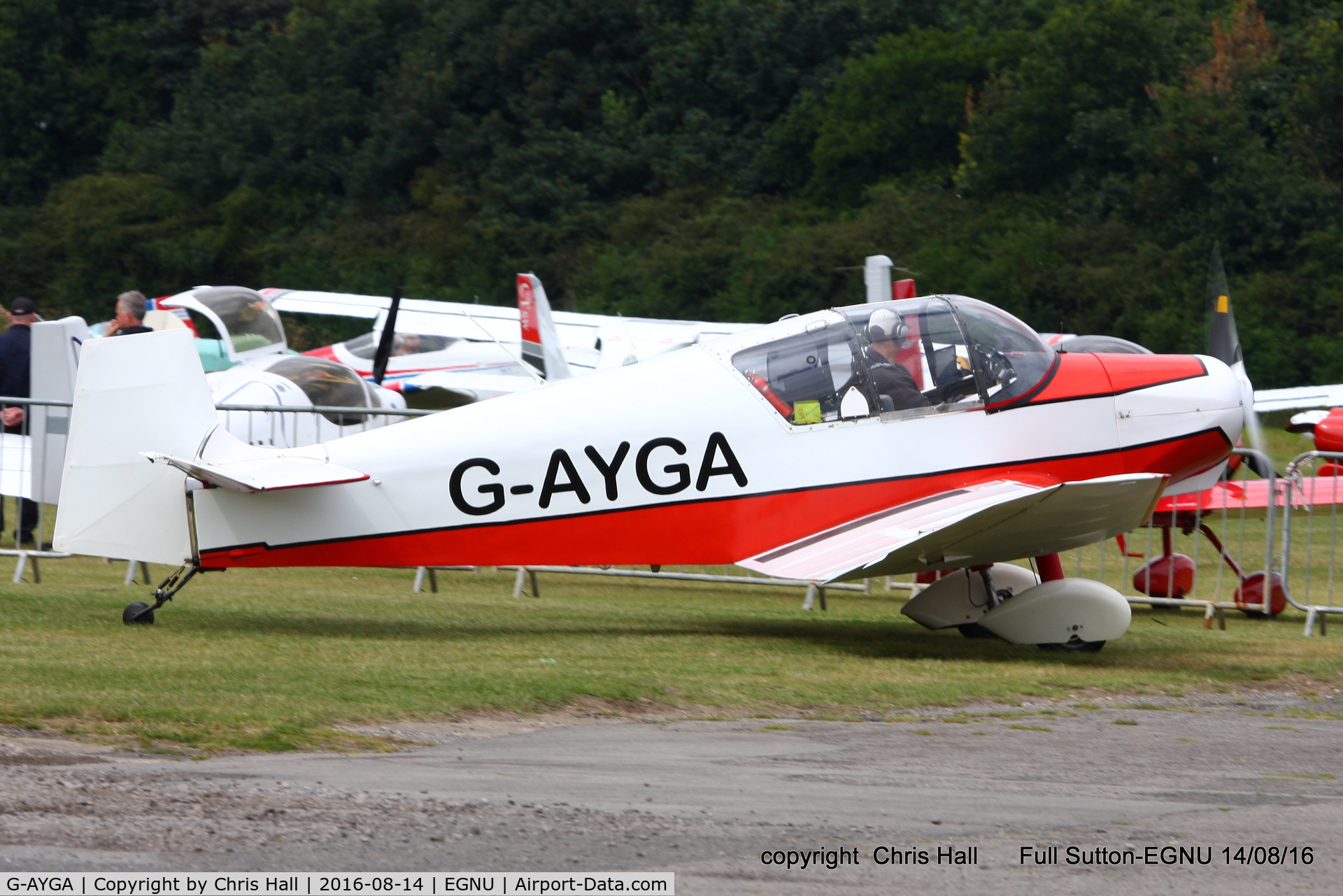 G-AYGA, 1956 SAN Jodel D-117 C/N 436, at the LAA Vale of York Strut fly-in, Full Sutton