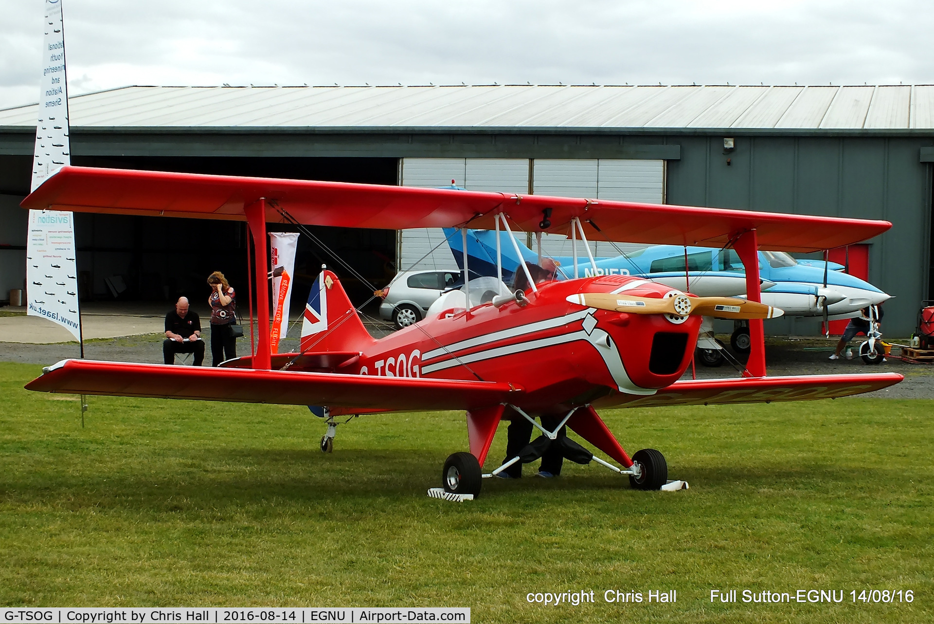 G-TSOG, 2014 TLAC Sherwood Ranger ST C/N LAA 237A-15239, at the LAA Vale of York Strut fly-in, Full Sutton