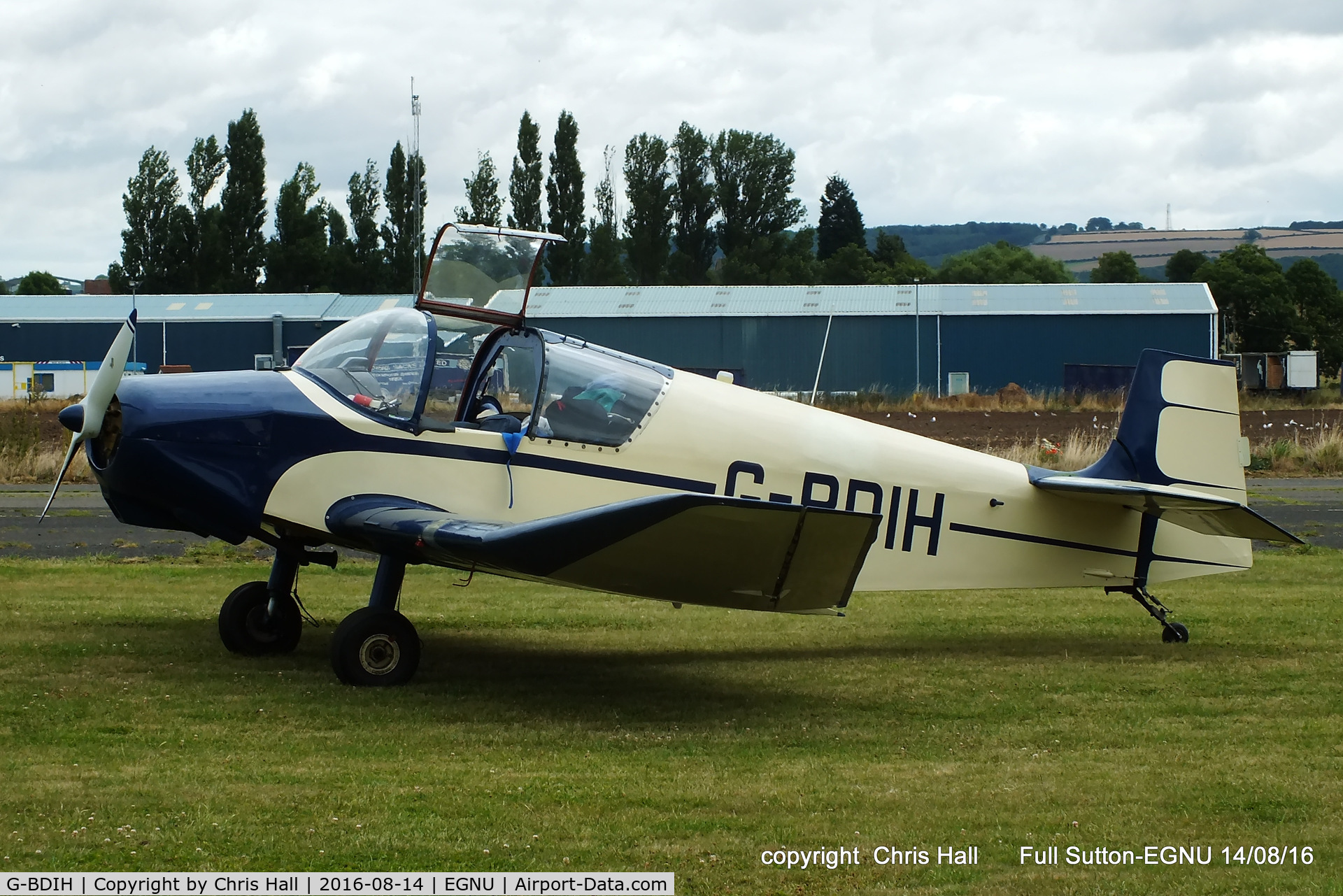 G-BDIH, 1958 SAN Jodel D-117 Grand Tourisme C/N 812, at the LAA Vale of York Strut fly-in, Full Sutton