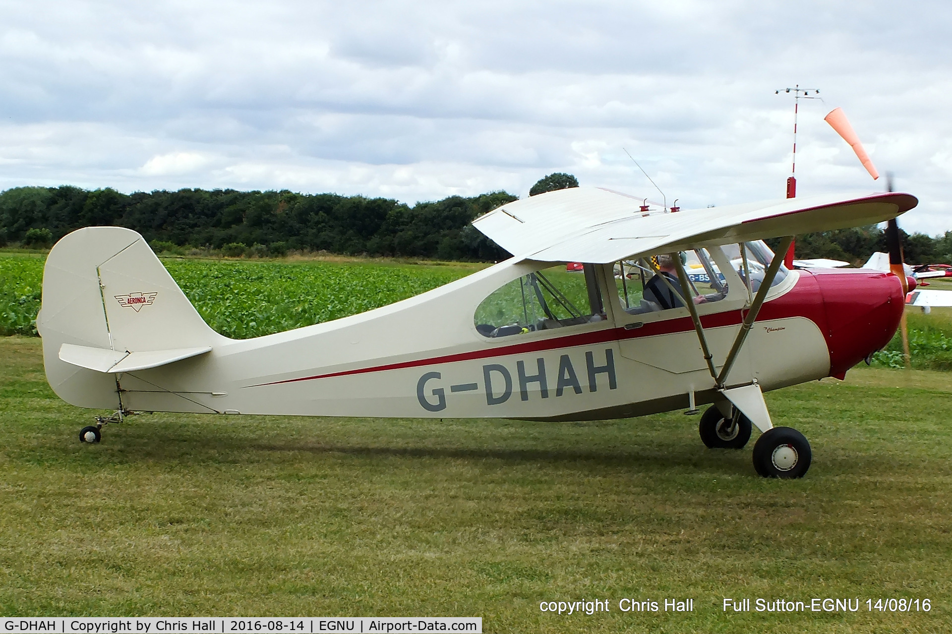 G-DHAH, 1946 Aeronca 7AC Champion C/N 7AC-4185, at the LAA Vale of York Strut fly-in, Full Sutton