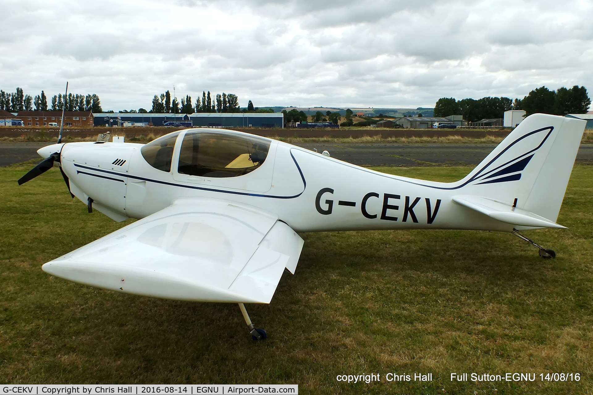 G-CEKV, 2007 Europa Monowheel C/N PFA 247-12493, at the LAA Vale of York Strut fly-in, Full Sutton