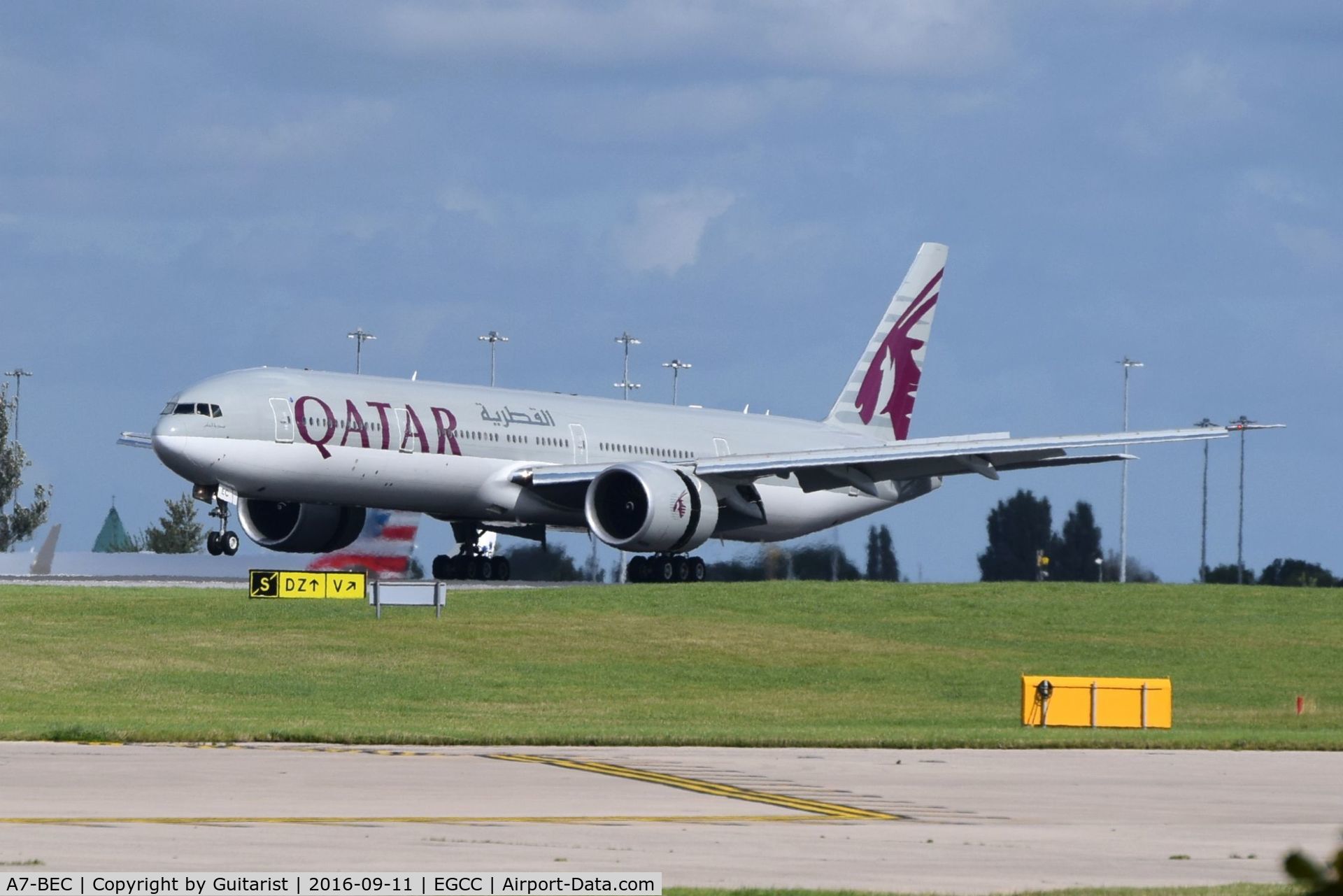 A7-BEC, 2014 Boeing 777-3DZ/ER C/N 43216, At Manchester