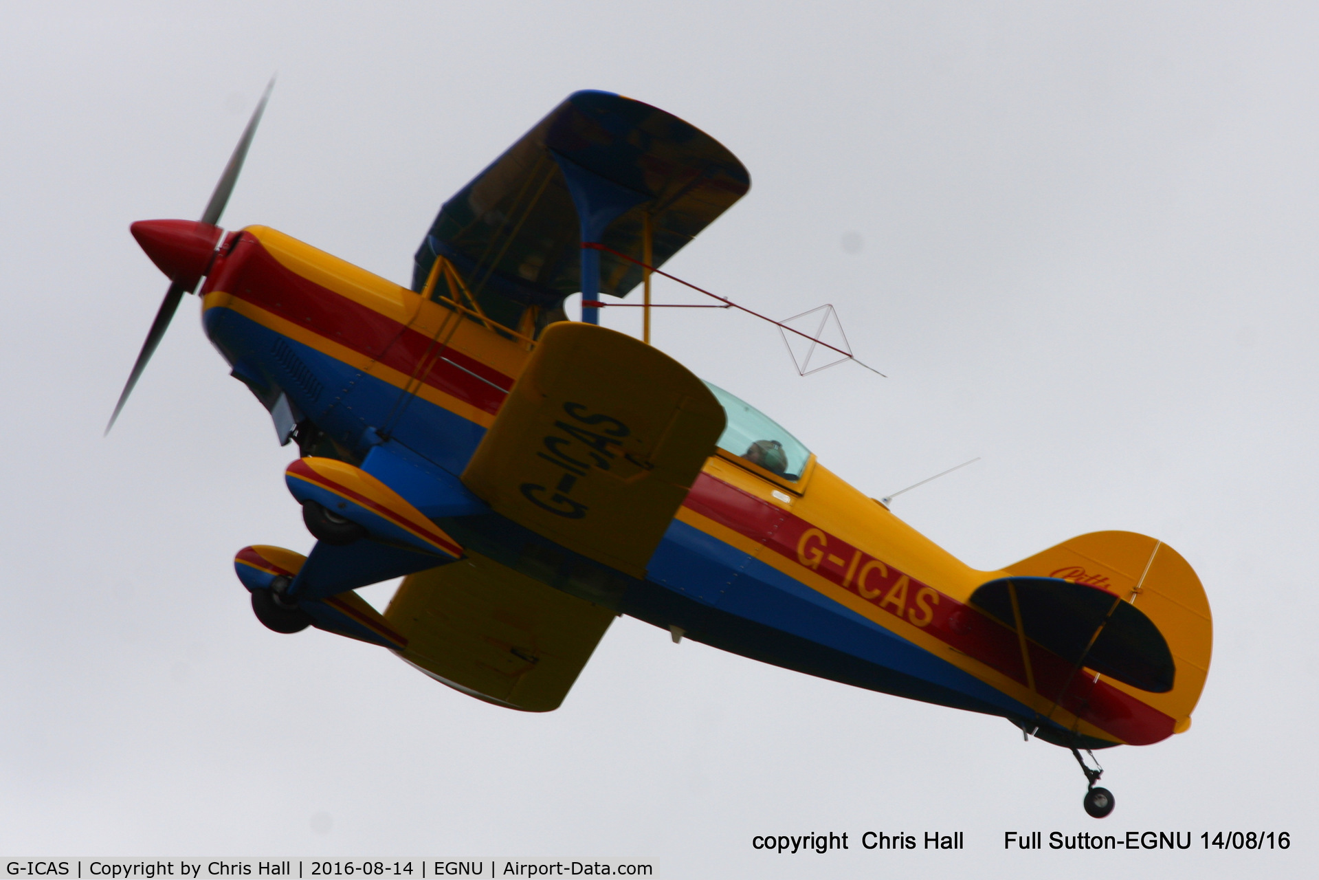 G-ICAS, 1996 Aviat Pitts S-2B Special C/N 5344, at the LAA Vale of York Strut fly-in, Full Sutton