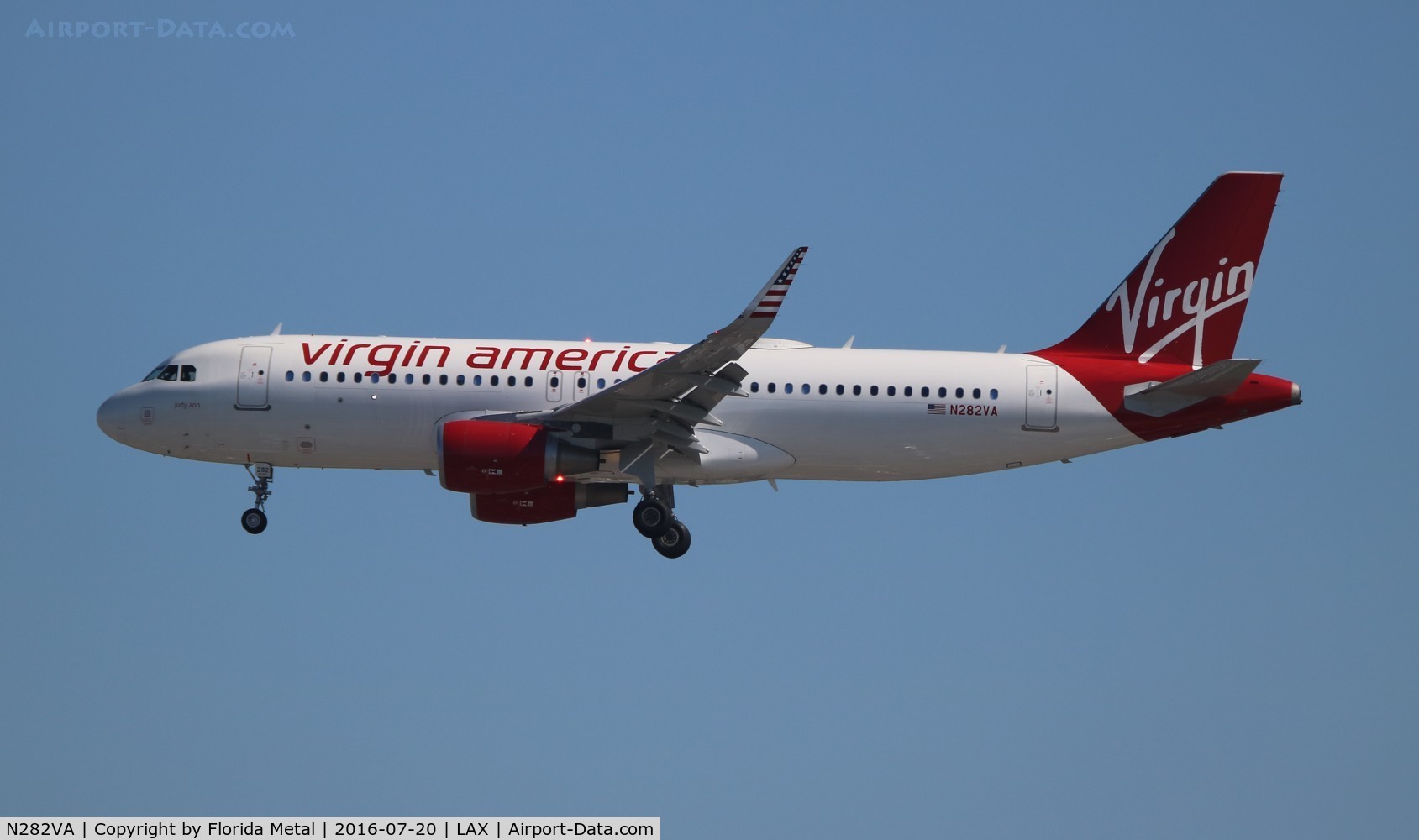 N282VA, 2015 Airbus A320-214 C/N 6704, Virgin America