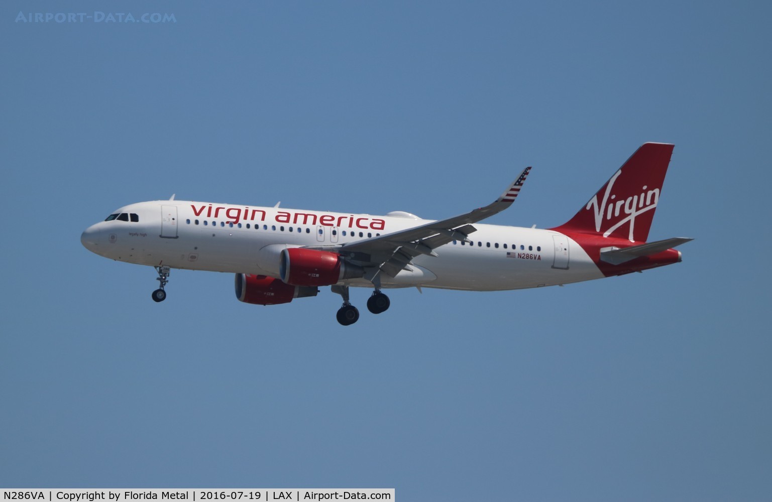 N286VA, 2015 Airbus A320-214 C/N 6939, Virgin America