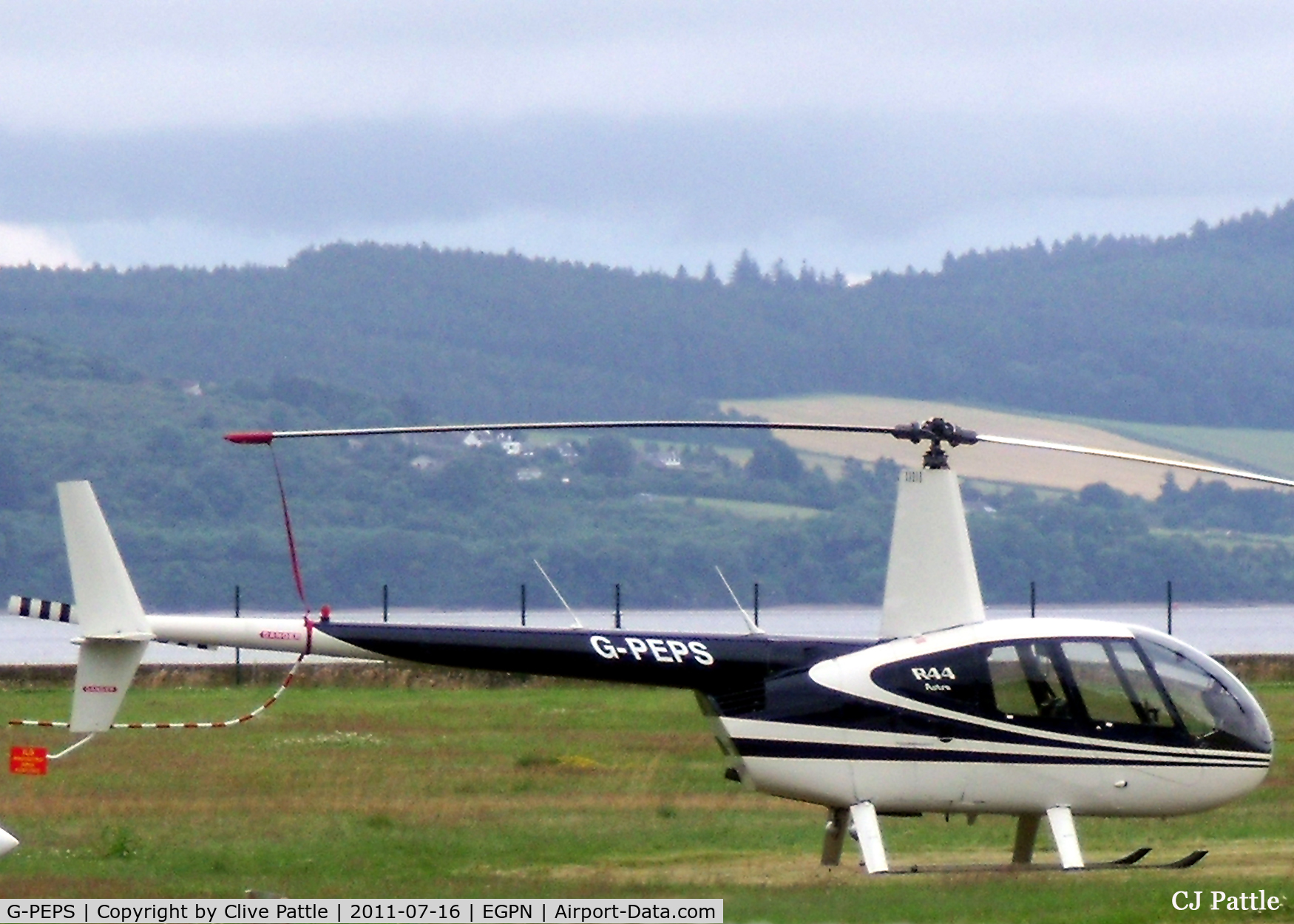 G-PEPS, 2000 Robinson R44 Raven C/N 0722, At Dundee EGPN