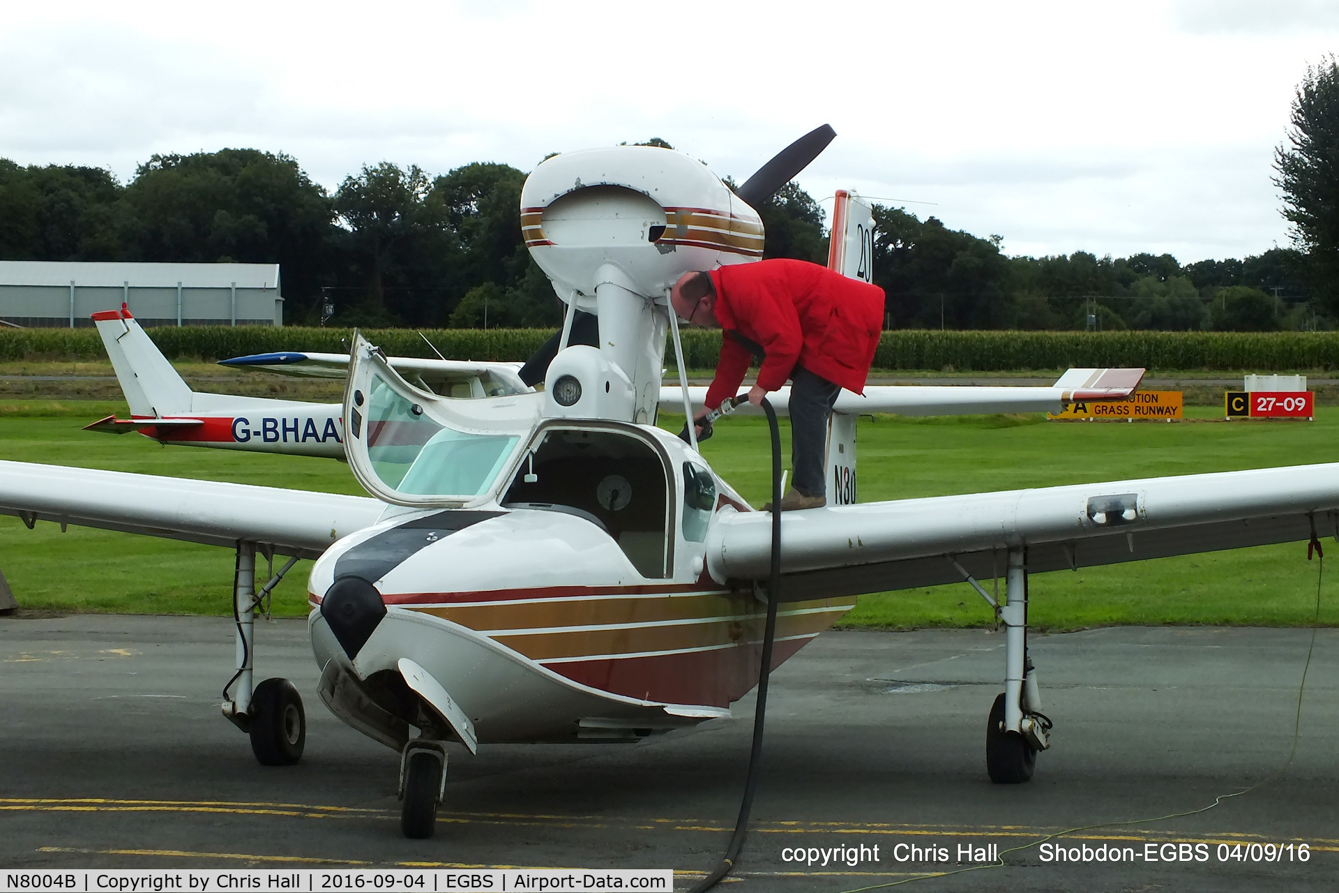 N8004B, 1980 Consolidated Aeronautics Inc. Lake LA-4-200 C/N 1022, Royal Aero Club RRRA air race at Shobdon