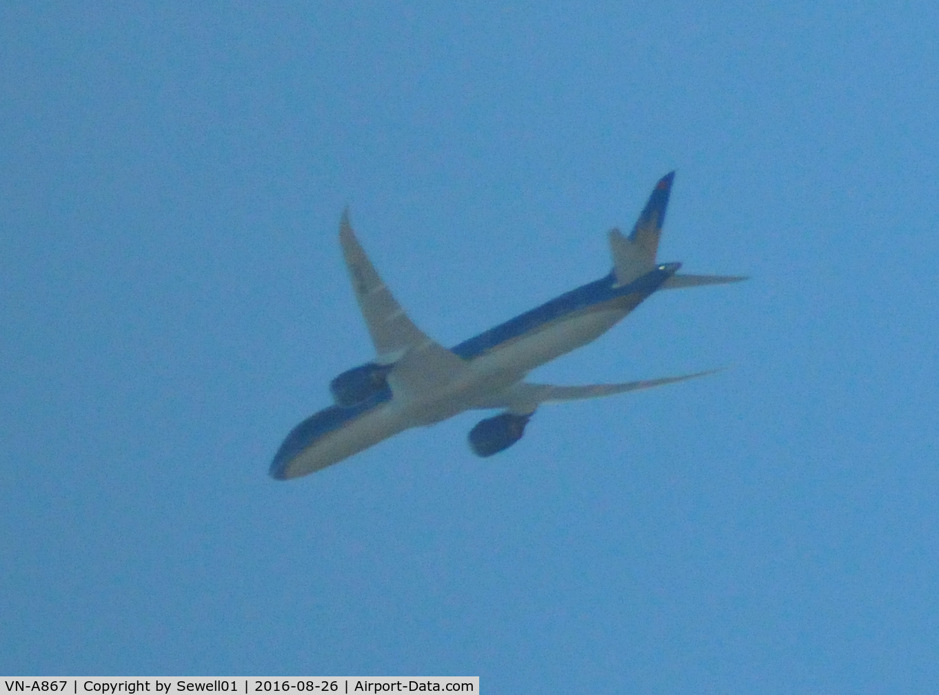 VN-A867, 2016 Boeing 787-9 Dreamliner Dreamliner C/N 39287, OVERHEAD