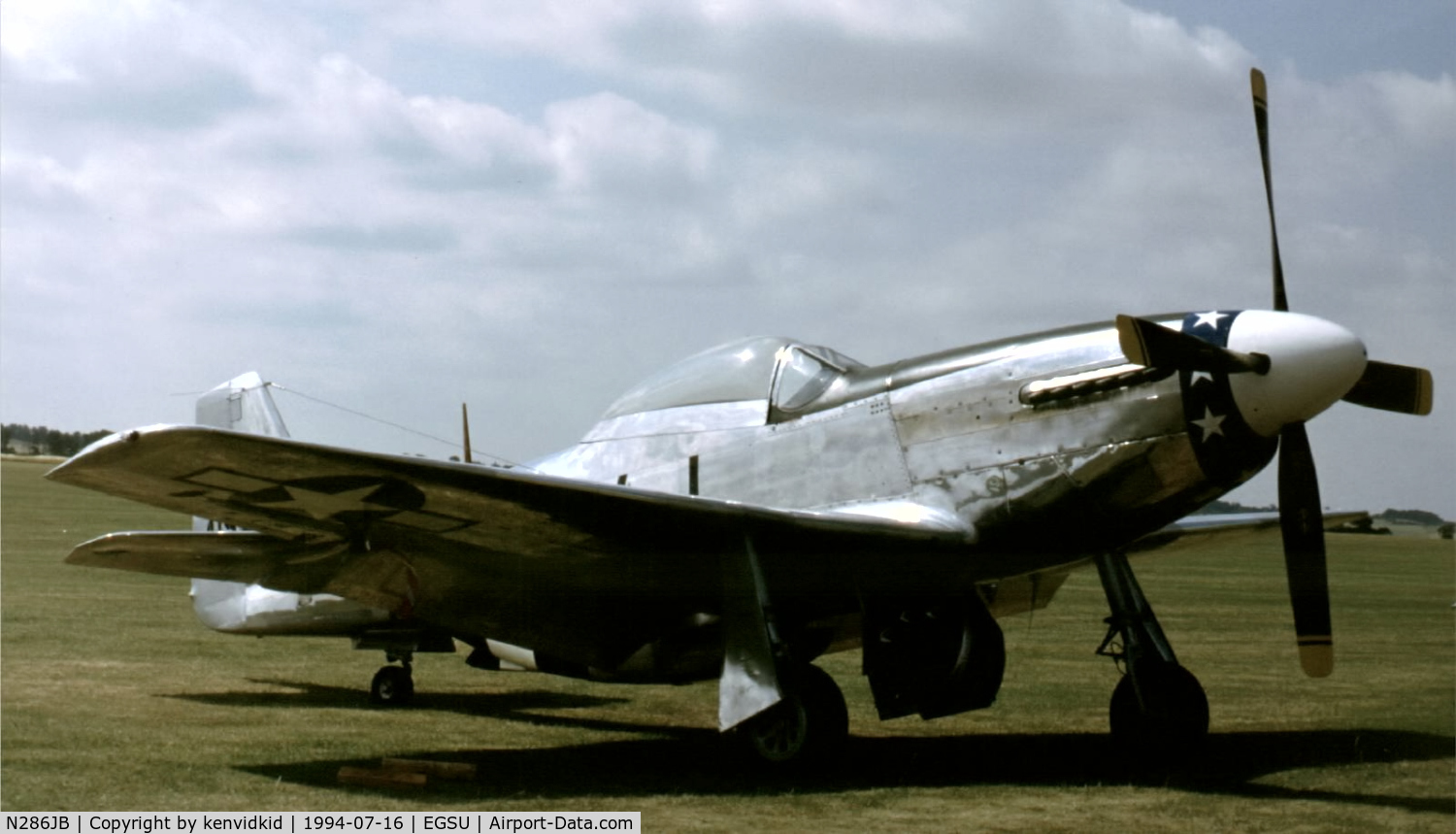 N286JB, 1945 North American P-51D Mustang C/N 4511483, At the 1994 Flying Legends Air Show.