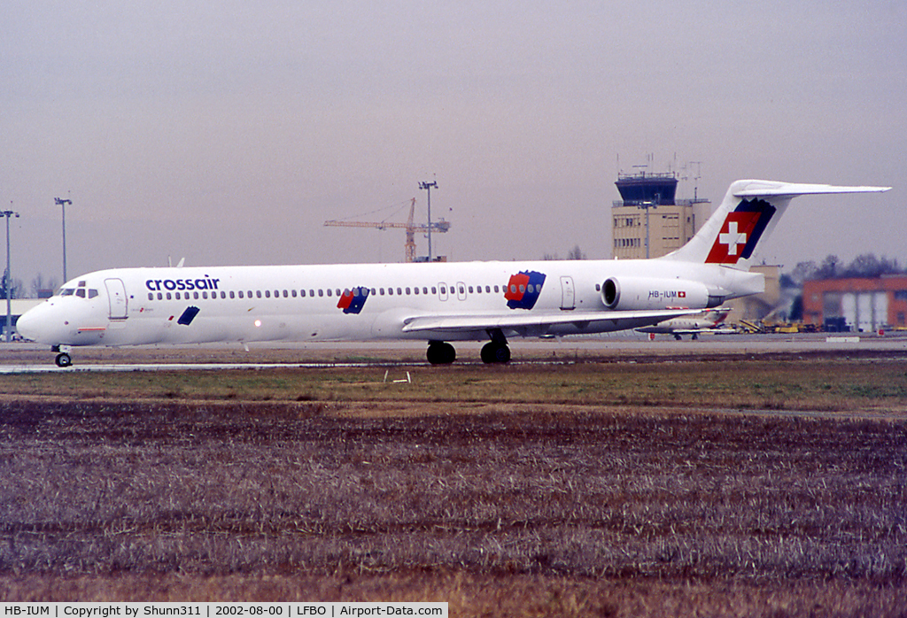 HB-IUM, 1989 McDonnell Douglas MD-83 (DC-9-83) C/N 49847, Lining up rwy 33R for departure...