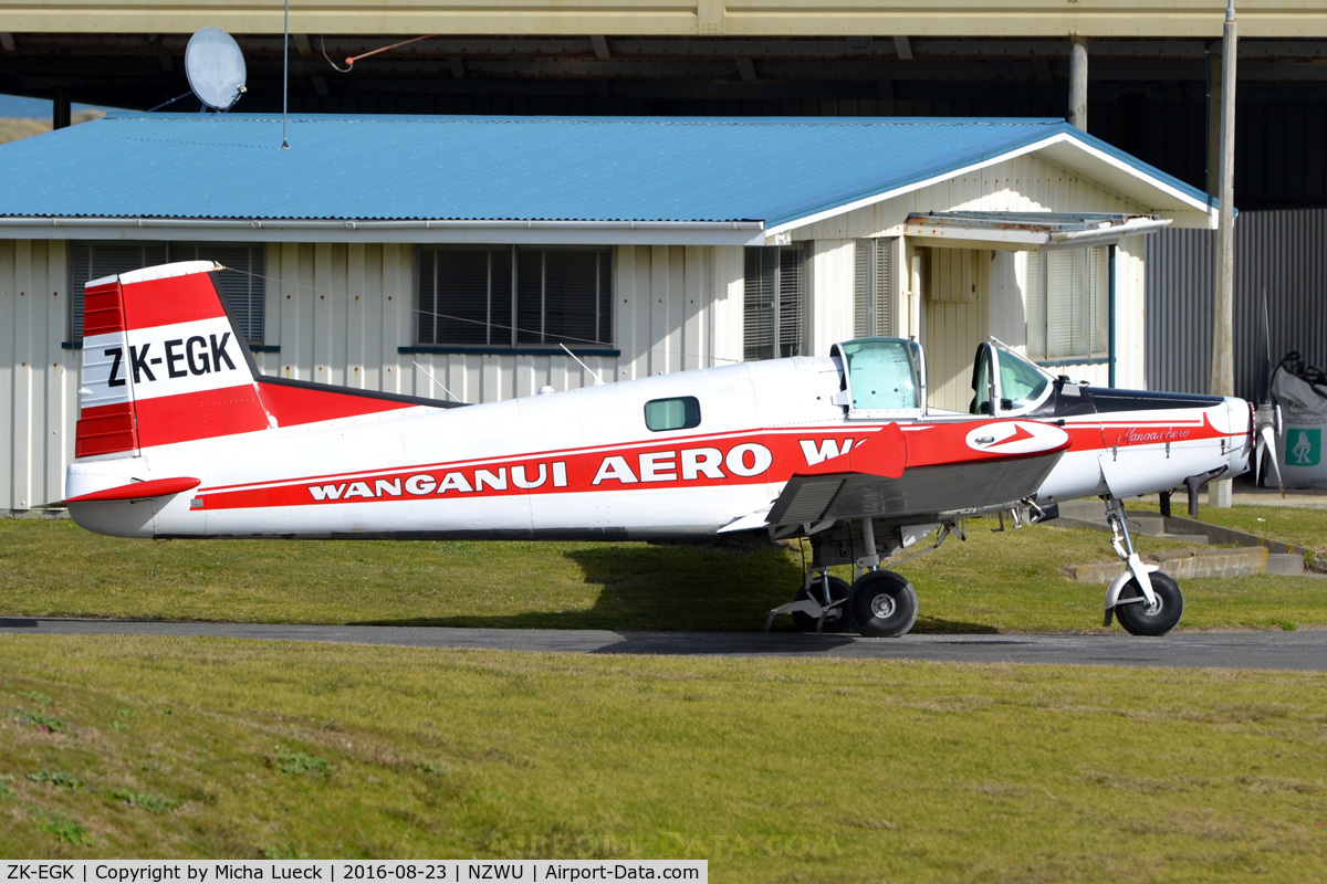 ZK-EGK, NZ Aerospace FU24-950 C/N 233, At Wanganui