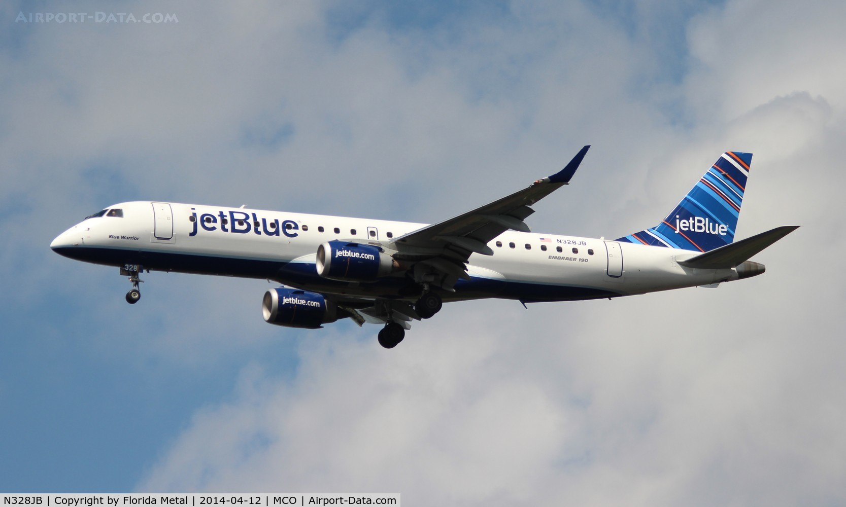 N328JB, Embraer ERJ-190-100 IGW 190AR C/N 19000422, Jet Blue